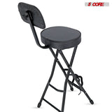 Ergonomic design of our guitar stools with backrest for comfortable sitting