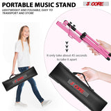 5Core Music Stand For Sheet Music Portable Tripod Adjustable Folding Note Holder BLACK