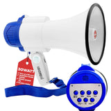 5Core Megaphone Bullhorn Speaker 30W Mini Bull Horn Battery Power Megafono 800 Feet USB BATTERY