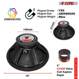 18 Inch Replacement Subwoofers for PA Systems