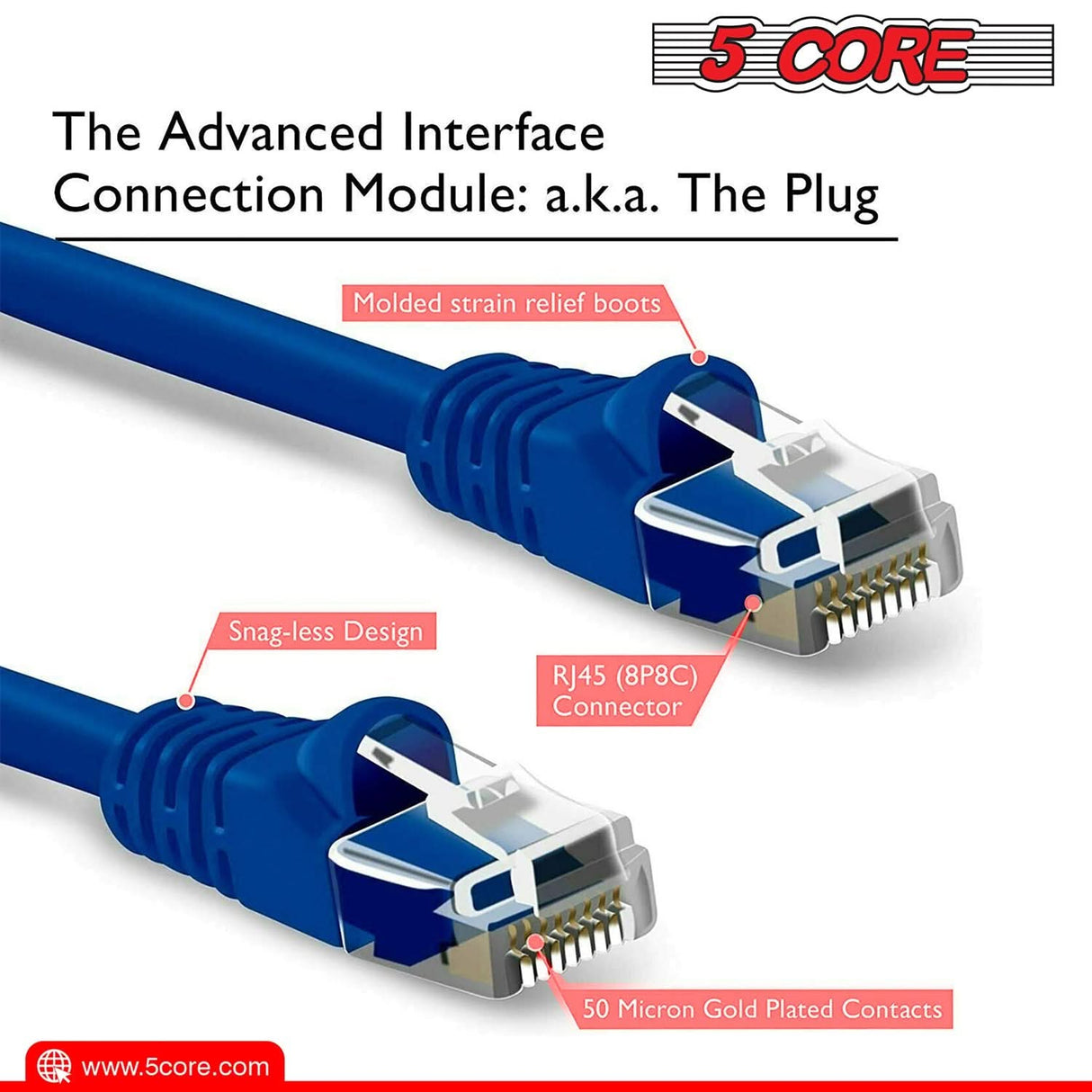 15Ft ethernet cable Rj45 plug for good internet connection