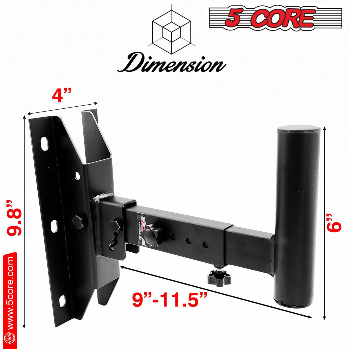 5Core Speaker Wall Mount Rotatable Angle Mounting Bracket Wall Speakers Holder