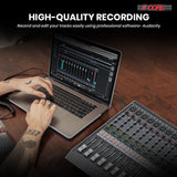 5 Core Audio Mixer 24 Channel DJ Sound Board w Bluetooth USB PC Recording PA Analog Mixing Interface