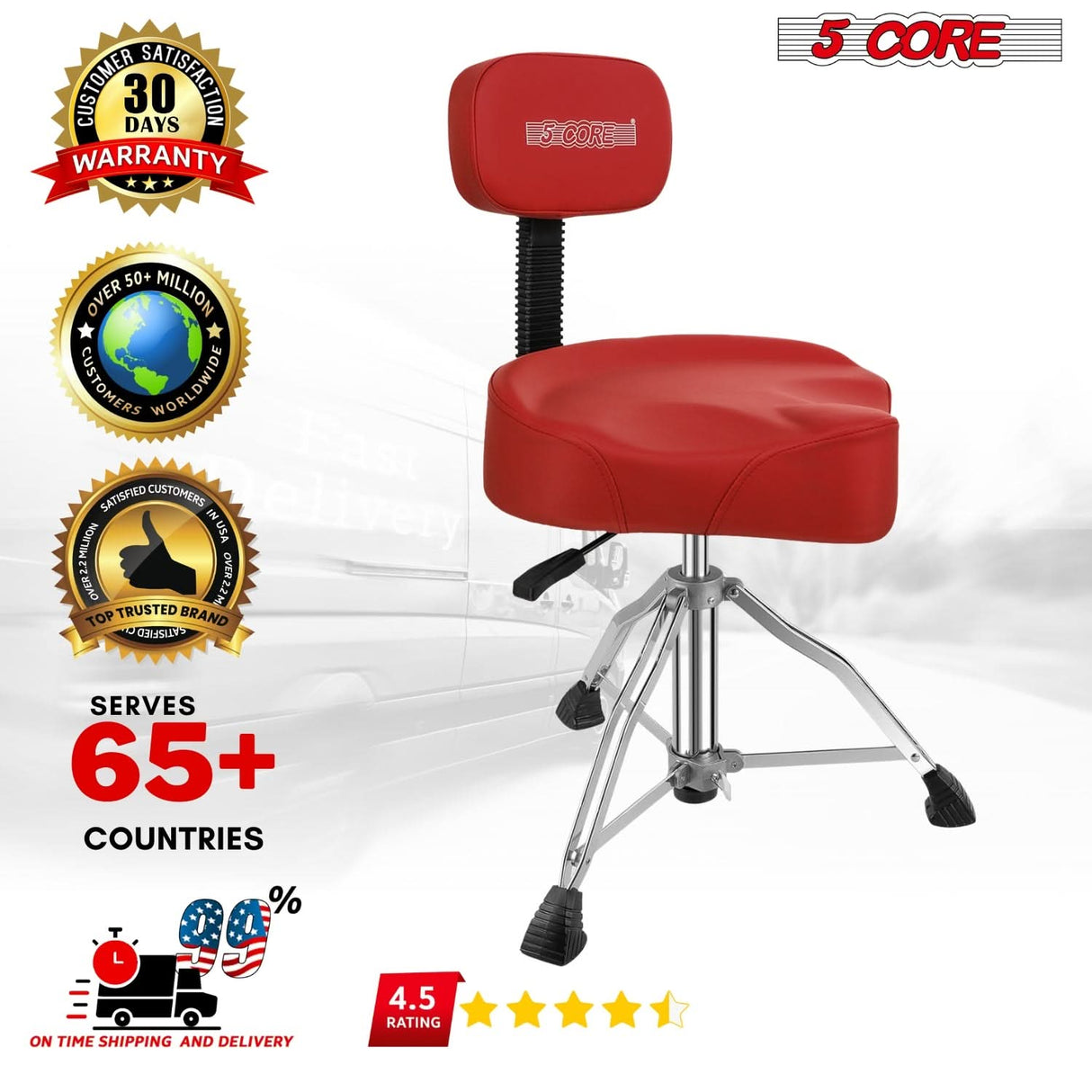 Better quality fitting and comfortable drum seat compared to other brands