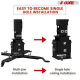 5Core Projector Mount Ceiling Wall Universal Holder Adjustable Low Profile Capacity 40lb BLACK