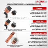 5Core Conga Mic Snare Tom Microphone Drum Kit Condenser XLR Instrument Mics Copper XP