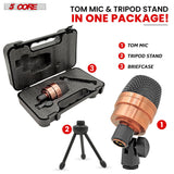 5 Core Tom Snare Mic Cardioid Dynamic Microphone for Drum Kit Precision Instrument COPPER