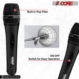 5Core XLR Microphone Dynamic Mic Karaoke Singing Studio Mics Handheld Microfono