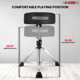 Height adjustable drum stool for adults