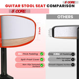 5Core Drum Throne Adjustable Guitar Stool Padded Drummer Seat for Adults & Kids ORANGE