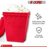 5Core Silicone Popcorn Maker Bowl  Microwave BPA Free and Dishwasher Safe Hot Air Kernel Popper