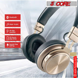 5 CORE Bluetooth Headphones Over Ear Noise Cancelling Headset Stereo Headphone with Padded Ear Cups + Adjustable Headband HEADPHONE 13 G