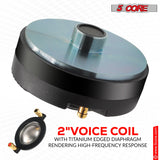 5 Core Compression Driver 135W RMS 8 Ohm Titanium Horn Throat Tweeter Speaker 18 TPI Threading