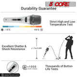 5 CORE Dynamic Microphone Cardioid Pair Microphone Unidirectional Handheld Mic XLR Karaoke Microphone Singing ND 909 Chrome 2 PC
