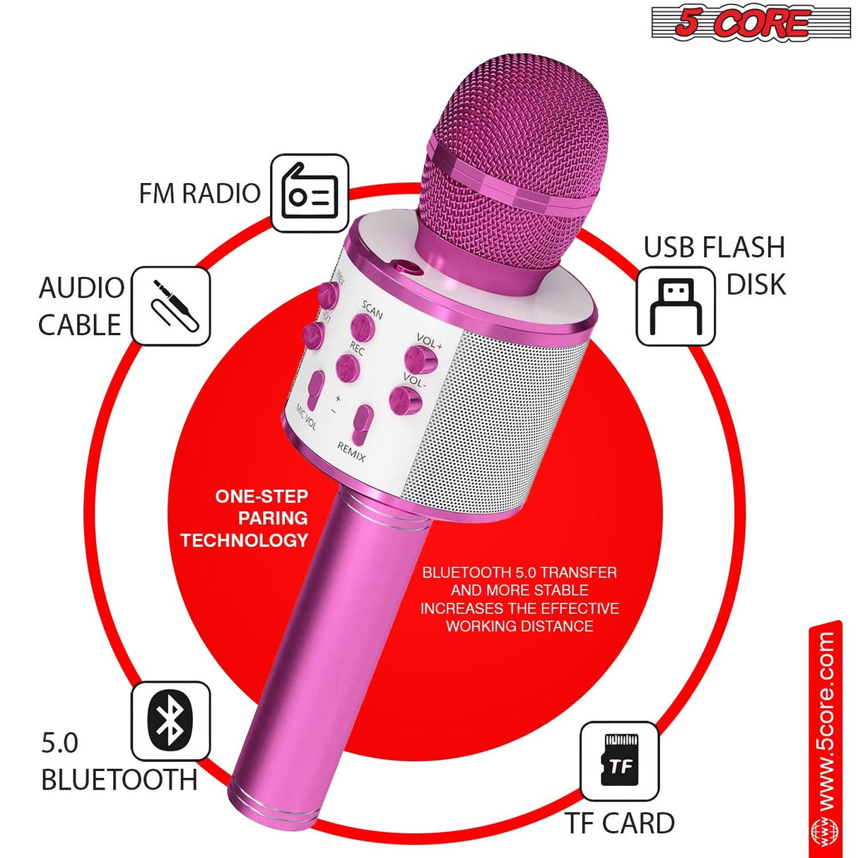 Wireless Microfono for Karaoke Singing