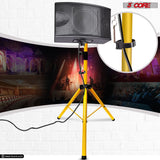 5Core Speaker Stand Tripod Tall Adjustable 72 Inch DJ Pole Mount Studio Monitor Stands Yellow