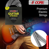 5Core Electric Guitar Strings Nickel 0.009-.042 Gauge w Bright Tone for 6 String Guitars