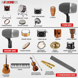 5Core Conga Mic Snare Tom Microphone Drum Kit Condenser XLR Instrument Mics