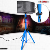 5Core Speaker Stand Tripod Tall Adjustable 72 Inch DJ Pole Mount Studio Monitor Stands SKY BLUE