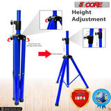 5 Core PA Speaker Stands Adjustable Height Professional Heavy Duty DJ Tripod with Mounting Bracket, Tie and Carrying Bag, Extend from 40 to 72 inches, Blue - Supports 132 lbs SS HD 1PK BLU