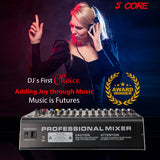 The USB mixer with phantom power is the DJ's first choice for its superior sound quality and versatile connectivity