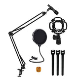 5Core Microphone Stand Suspension Desk Scissor Boom Arm w Shock Mount Pop Filter