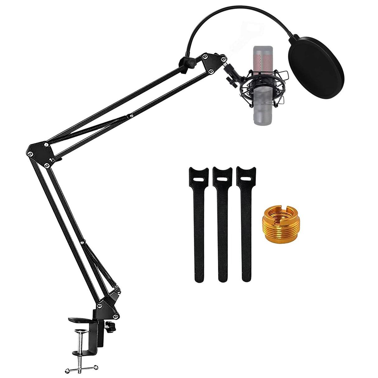 5Core Microphone Stand Suspension Desk Scissor Boom Arm w Shock Mount Pop Filter