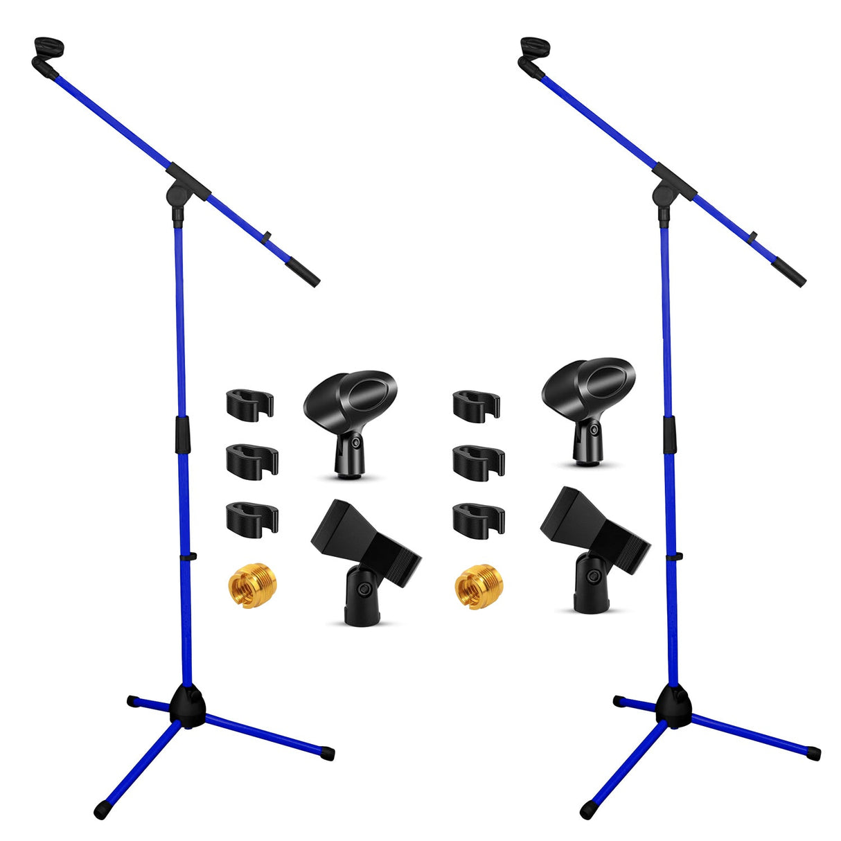 5Core Tripod Mic Stand Heavy Duty Adjustable Holder Floor Microphone Boom Arm DARK BLUE