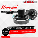 5Core PA Horn Speaker 200W Peak Power Tweeter Diaphragm + 4X10 Inch Screw-On Horn