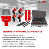 Advanced drum mics kit designed for accurate, balanced sound across all drum elements.