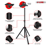 5 Core Speaker Stand Tripod Heavy Duty Adjustable Up to 72 Inch DJ Studio Monitor Stands Pole Mount Black