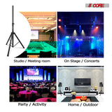 5 Core Speaker Stand Tripod Heavy Duty Adjustable Up to 72 Inch DJ Studio Monitor Stands Pole Mount Black