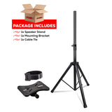 5 Core Speaker Stand Tripod Heavy Duty Adjustable Up to 72 Inch DJ Studio Monitor Stands Pole Mount Black