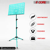 5Core Music Stand For Sheet Music Portable Tripod Adjustable Folding Note Holder