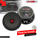 5Core 8 Inch Midrange Door Speaker 500W PMPO Subwoofer w Aluminum Bullet 4Ω Sub Woofer