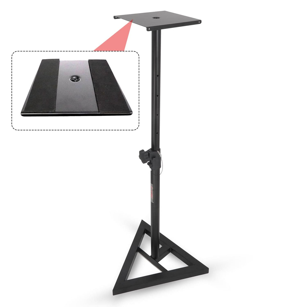 5 Core Speaker Stand Triangle Base Tall Adjustable 35mm DJ Studio Monitor Stands Pole Mount