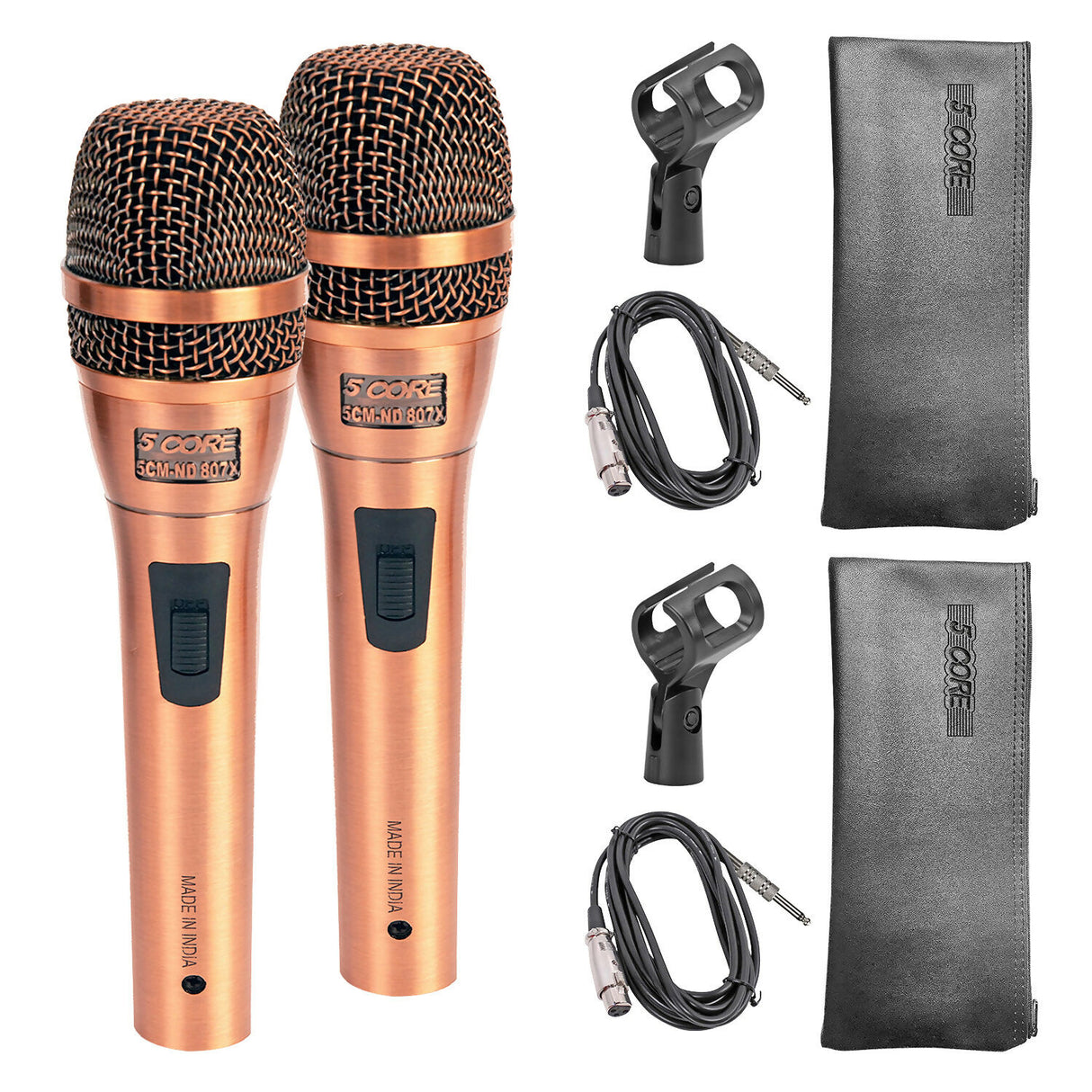 5 Core Mic Karaoke Dynamic Handheld XLR Microphone Professional Vocal Recording Live Stage Singing