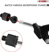 5 Core Mic Stand Adapter 5/8 Male to 3/8 Female Screw Adapter w Knurled Surface Adopter