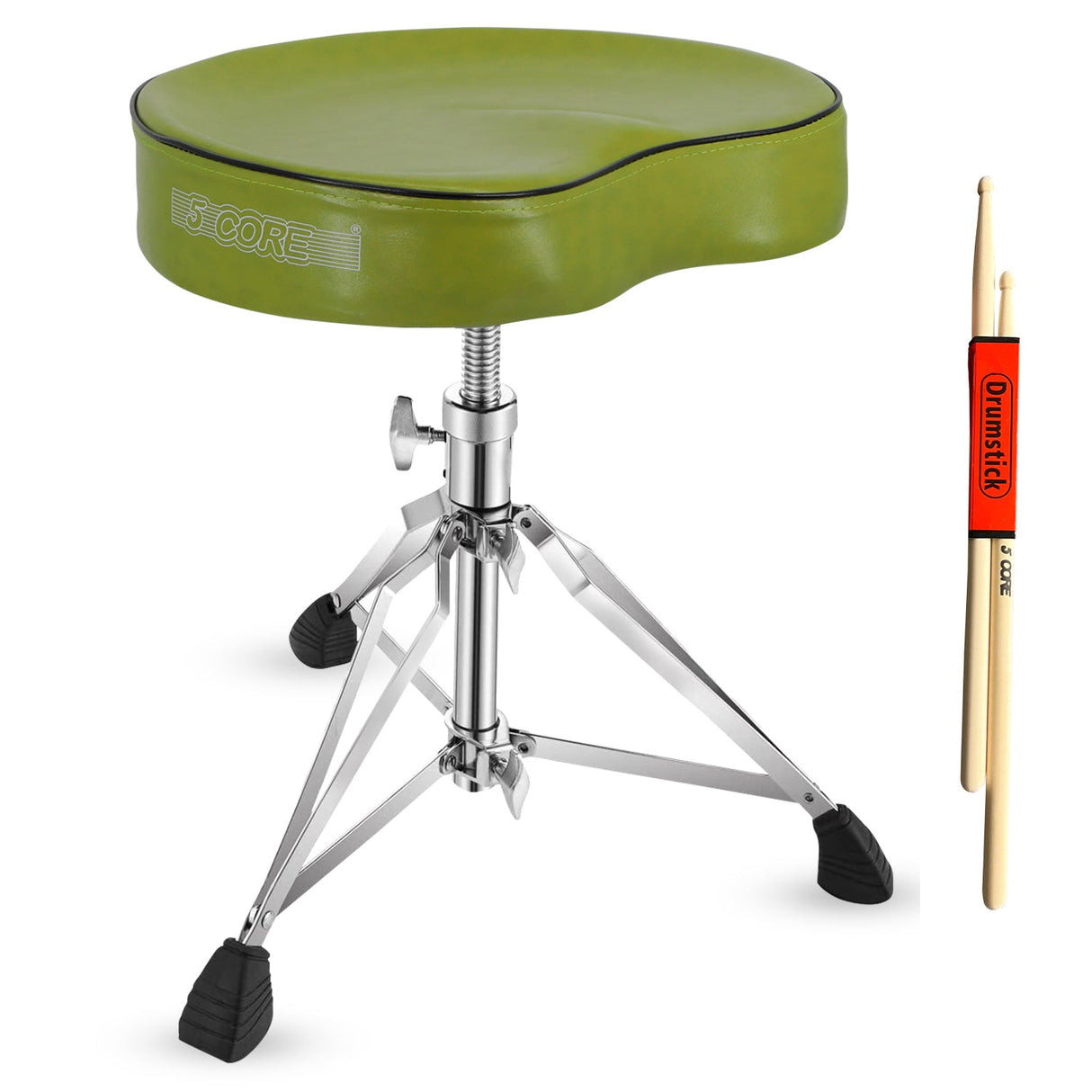 5Core Drum Throne Padded Guitar Stool Saddle Drummer Seat for Adults & Kids