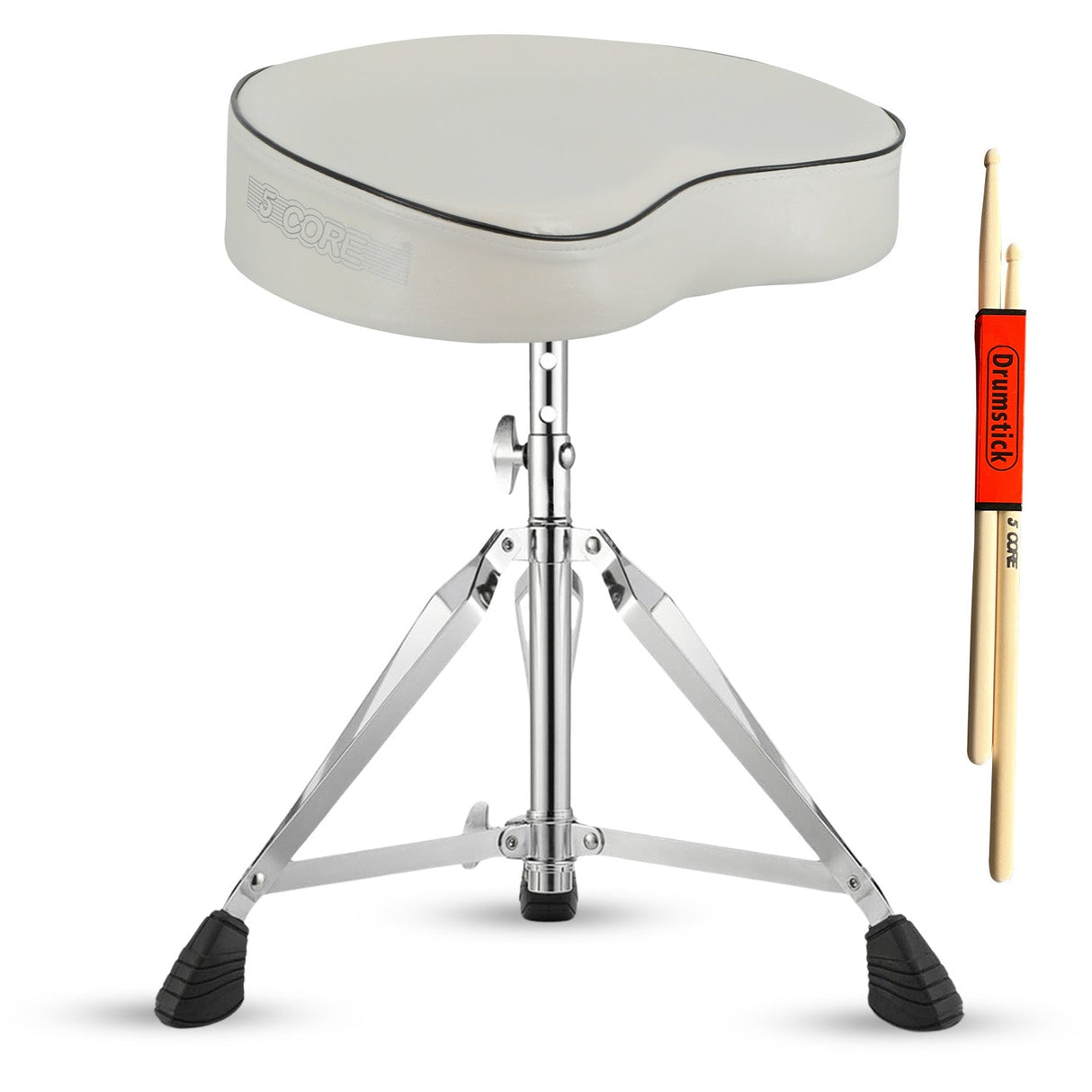 5Core Drum Throne Padded Guitar Stool Saddle Drummer Seat for Adults & Kids