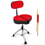 5Core Drum Throne Padded Guitar Stool Backrest Drummer Seat for Adults & Kids