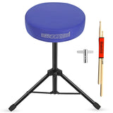 5Core Drum Throne Adjustable Guitar Stool Padded Drummer Seat for Adults & Kids BLUE