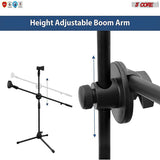 5Core Handheld Dynamic Microphone 2Pcs + Short Tripod Mic Stand Floor + XLR Cable