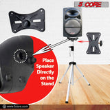 5Core Speaker Stand Tripod Tall Adjustable 72 Inch DJ Studio Monitor Stands Pole Mount WHITE