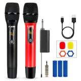 5 Core Wireless Microphone Pair UHF Professional Handheld Microfonos Inalambricos Cordless Mic System