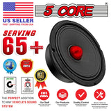 5Core 8 Inch Midrange Door Speaker 500W PMPO Subwoofer w Aluminum Bullet 4Ω Sub Woofer