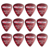 5Core Guitar Picks 0.71mm Celluloid Medium Gauge Pick - Acoustic Electric Bass Guitars RED