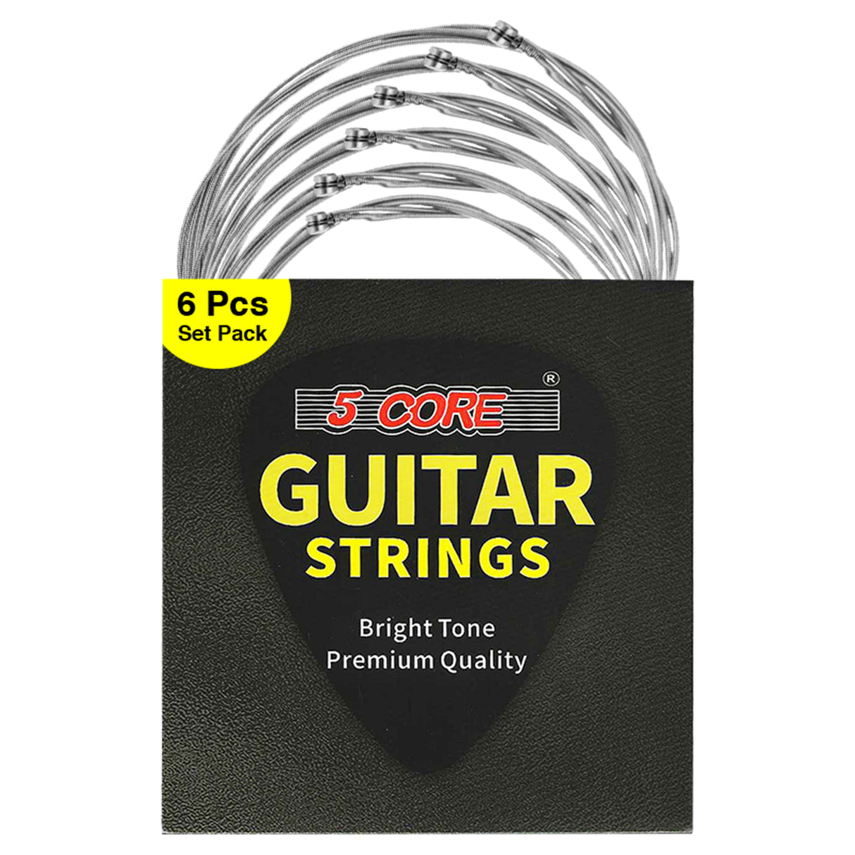 5 Core Electric Guitar strings 6 Pieces Set Nickel Electric Guitar Strings Light, Gauge 0.09-0.042 Nickel Wound Shield Package Corrosion-Free GS EL