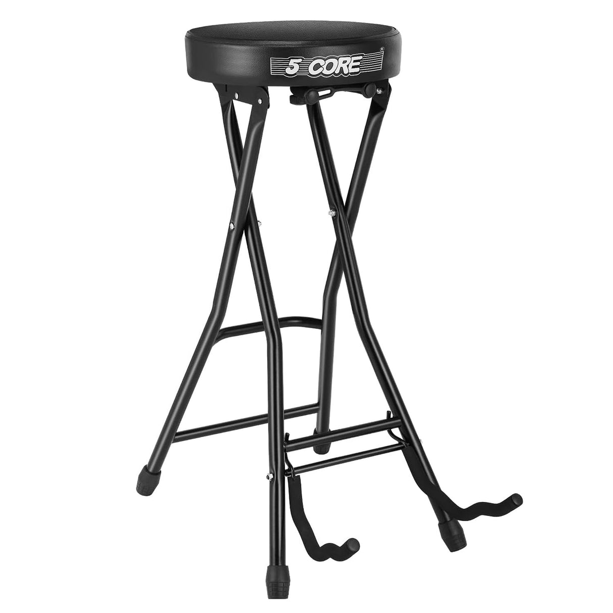 5Core Guitar Stool w Comfortable Padded Seat Foot Rest Guitar Holder w 300 Lbs Capacity