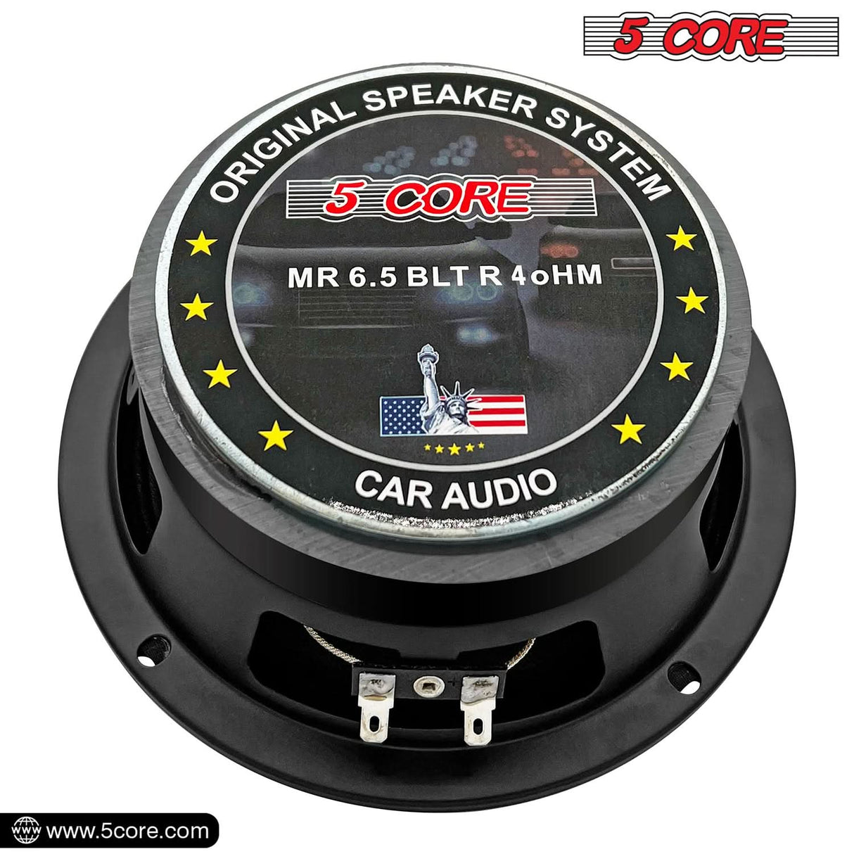 5Core 8 Inch Midrange Door Speaker 500W PMPO Subwoofer w Aluminum Bullet 4Ω Sub Woofer